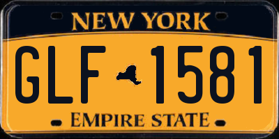 NY license plate GLF1581