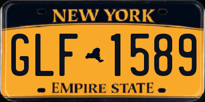 NY license plate GLF1589