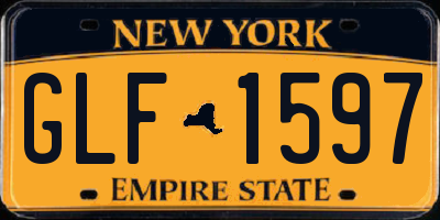NY license plate GLF1597