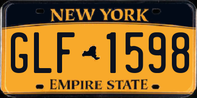 NY license plate GLF1598