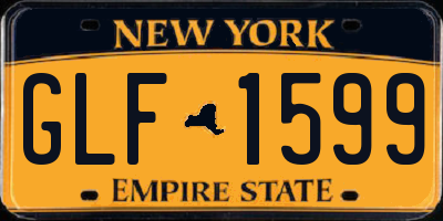 NY license plate GLF1599