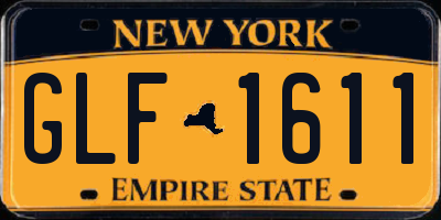 NY license plate GLF1611