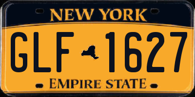 NY license plate GLF1627