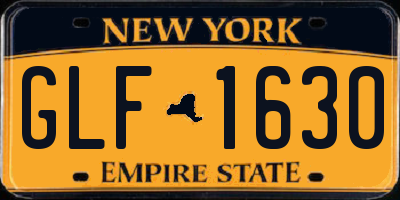 NY license plate GLF1630