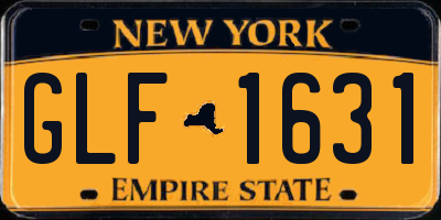NY license plate GLF1631