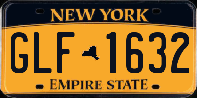 NY license plate GLF1632