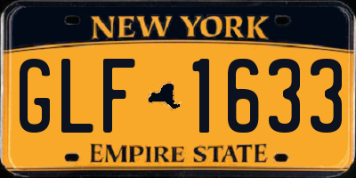 NY license plate GLF1633