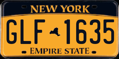 NY license plate GLF1635