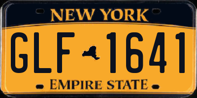 NY license plate GLF1641