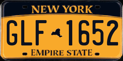 NY license plate GLF1652