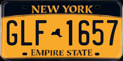 NY license plate GLF1657