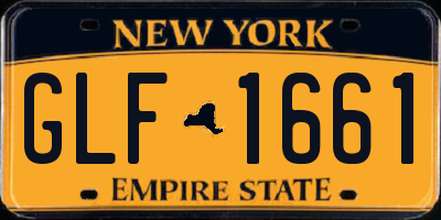 NY license plate GLF1661