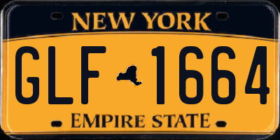 NY license plate GLF1664