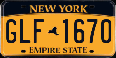 NY license plate GLF1670