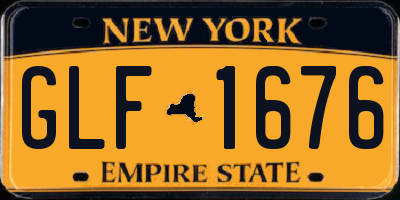 NY license plate GLF1676