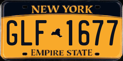 NY license plate GLF1677