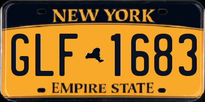 NY license plate GLF1683