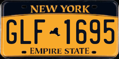 NY license plate GLF1695