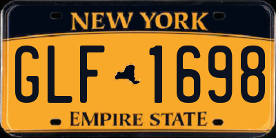 NY license plate GLF1698