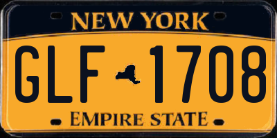 NY license plate GLF1708