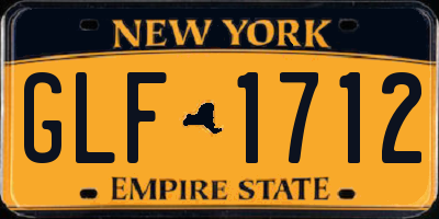 NY license plate GLF1712