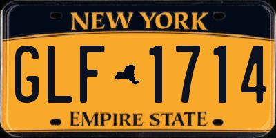 NY license plate GLF1714