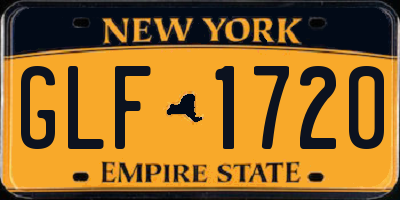 NY license plate GLF1720