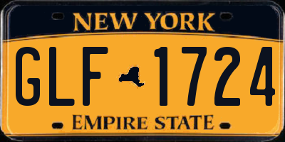 NY license plate GLF1724