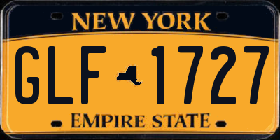 NY license plate GLF1727