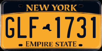 NY license plate GLF1731