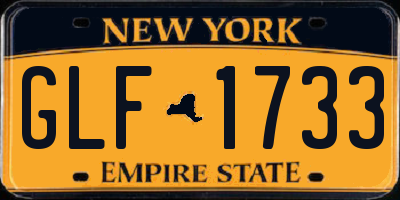 NY license plate GLF1733