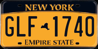 NY license plate GLF1740
