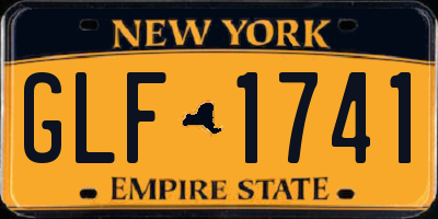 NY license plate GLF1741