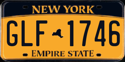 NY license plate GLF1746