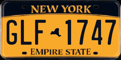 NY license plate GLF1747
