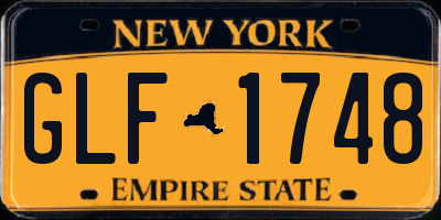 NY license plate GLF1748