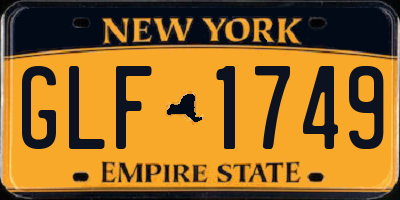 NY license plate GLF1749