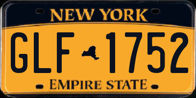NY license plate GLF1752