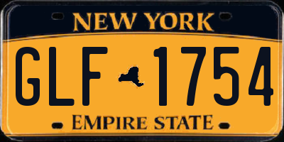 NY license plate GLF1754