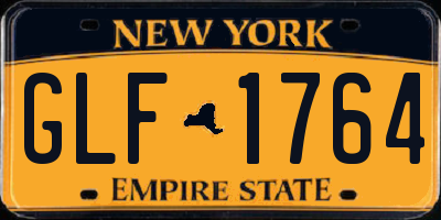 NY license plate GLF1764
