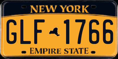 NY license plate GLF1766
