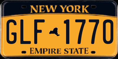 NY license plate GLF1770