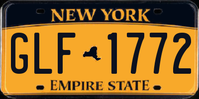 NY license plate GLF1772
