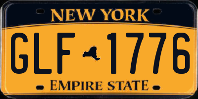 NY license plate GLF1776