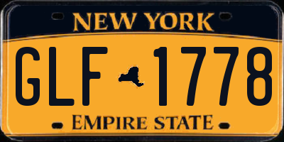 NY license plate GLF1778