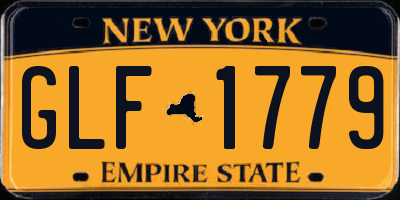 NY license plate GLF1779
