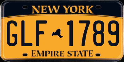 NY license plate GLF1789