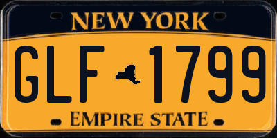 NY license plate GLF1799