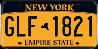 NY license plate GLF1821