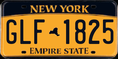 NY license plate GLF1825
